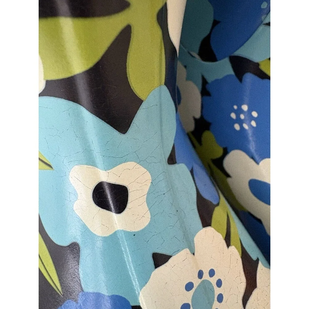 Bogs Rain Boots Blue Spring Flower Rubber Waterproof Gardening Women's Size 11